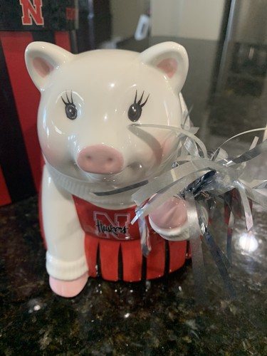 Nebraska cheerleader piggy - nebraska,